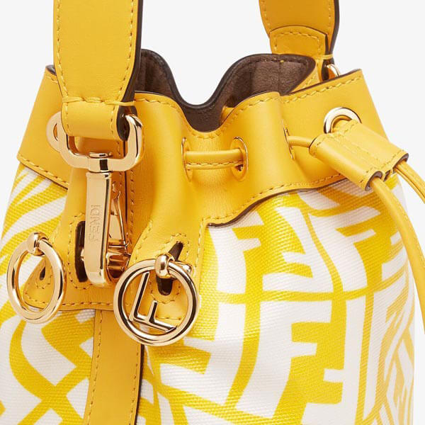 21SS【フェンディ】ミニバッグ コピーストラップ付き キャンバス レディース BS010AFL1F1E8K